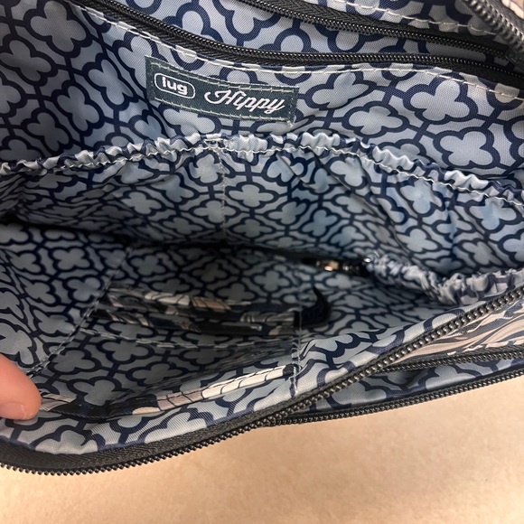 Lug Bag - Floral Black and White Hippy Crossbody Bag - Picture 8 of 10